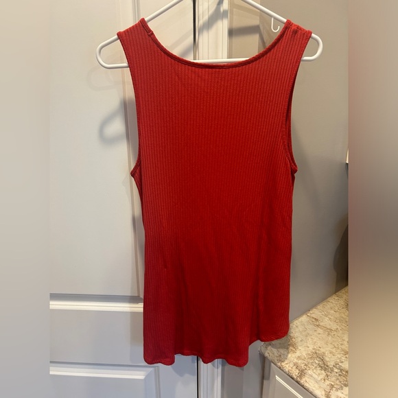 Women’s Old Navy Ribbed Tank Top Medium Dark Red - Picture 4 of 10